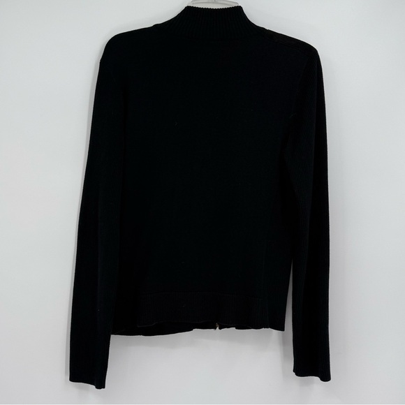 Lauren Ralph Lauren Cardigan Women Size L Petite Full Zip Cotton Shoulder Patch - Picture 8 of 11